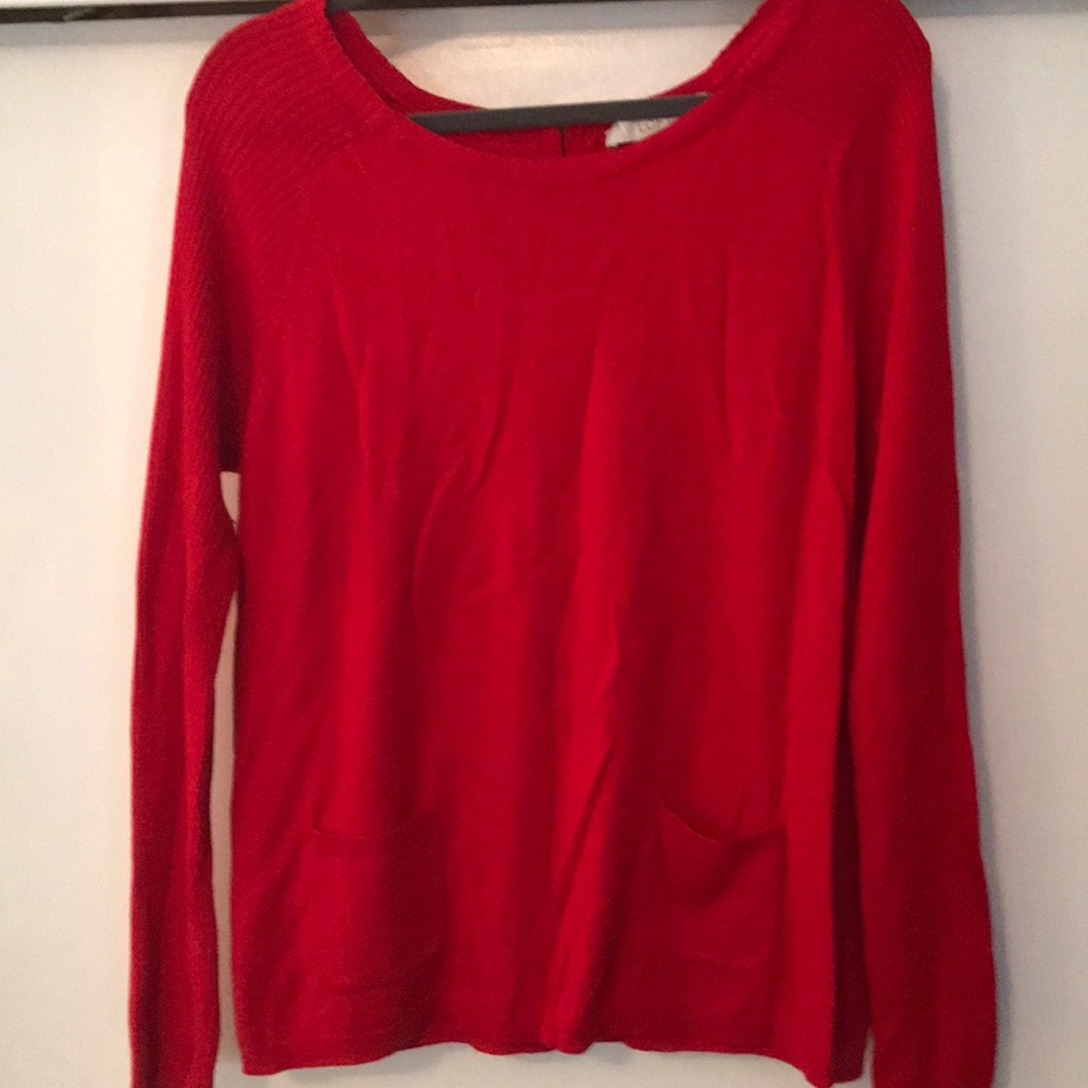 Red cotton sweater